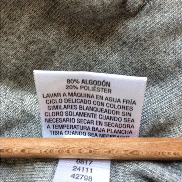 Jenni by Jennifer Moore Womens Heart Printed Velour Hoodie Gray Size Small - Picture 8 of 9